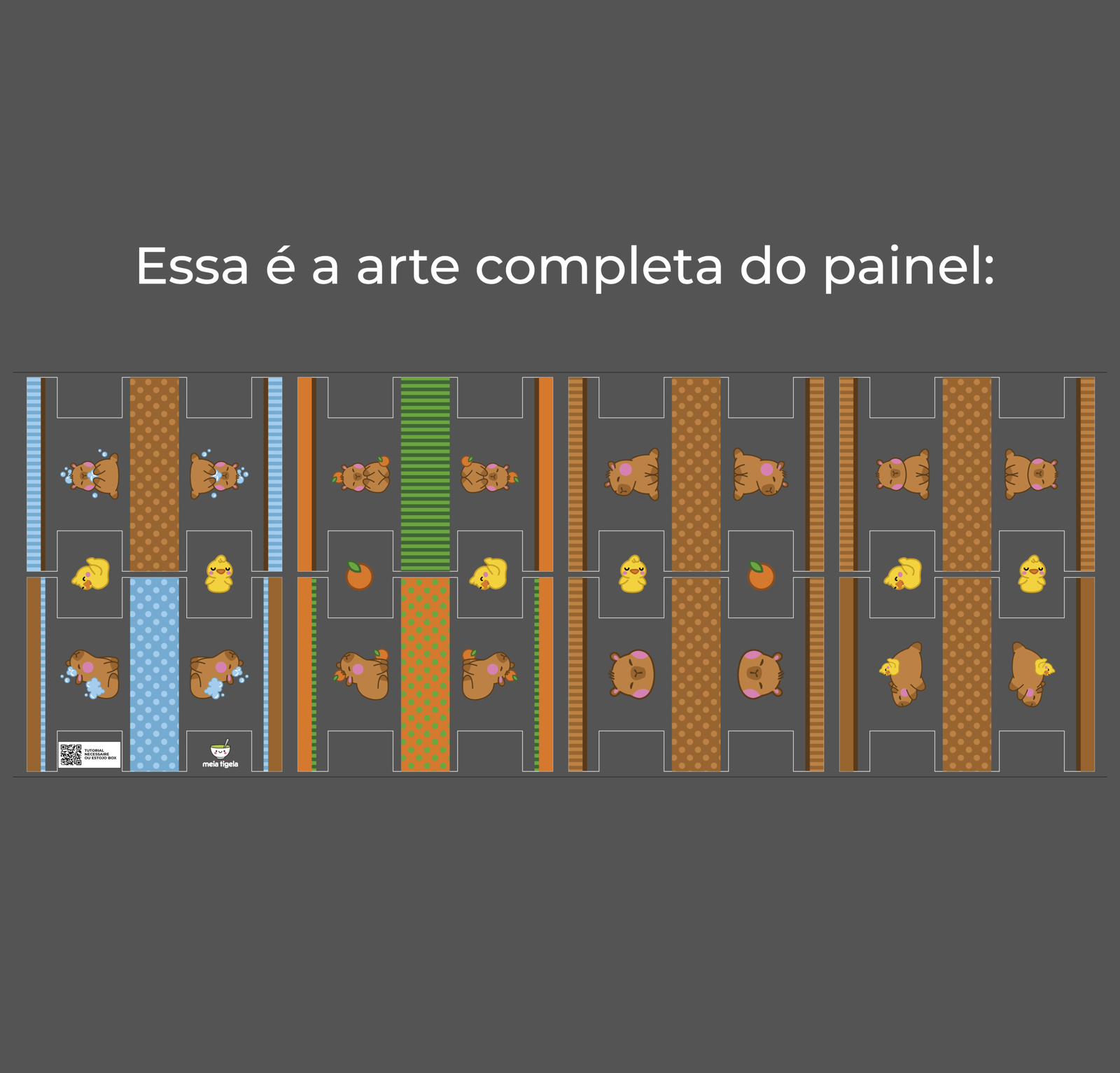 Plástico Estampado - Painel Necessaire CAPIVARAS - Imagem 5