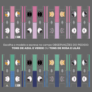 Plástico Estampado - Painel Necessaire MINI Gatinhos - Imagem 6