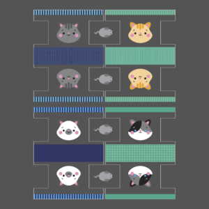 Plástico Estampado - Painel Necessaire MINI Gatinhos - Imagem 5