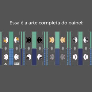 Plástico Estampado - Painel Necessaire MINI Gatinhos - Imagem 4