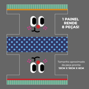 Plástico Estampado - Painel Necessaire CARINHAS DIVERTIDAS - Imagem 7