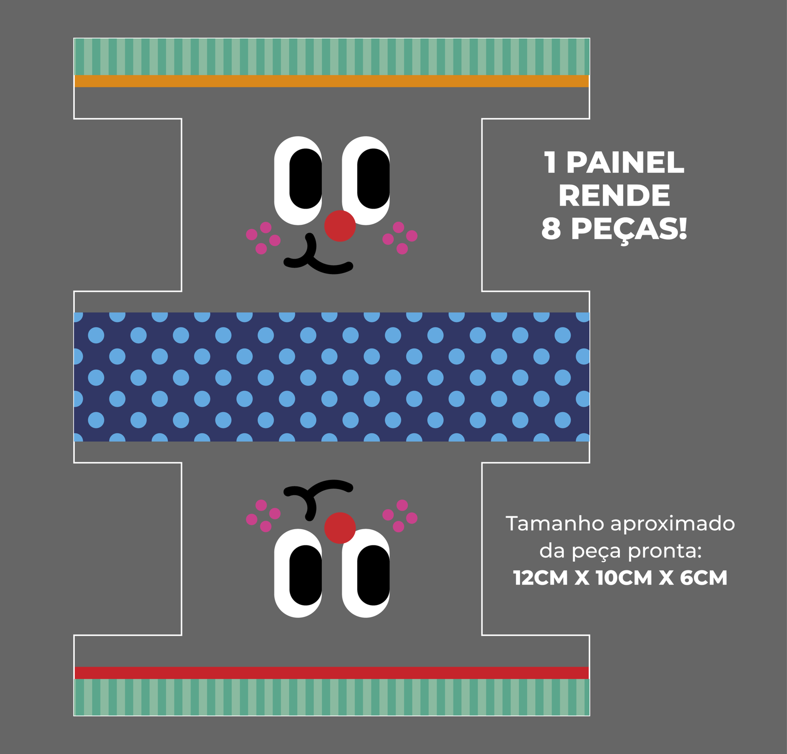 Plástico Estampado - Painel Necessaire CARINHAS DIVERTIDAS - Imagem 7