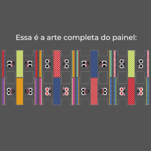 Plástico Estampado - Painel Necessaire CARINHAS DIVERTIDAS - Imagem 4