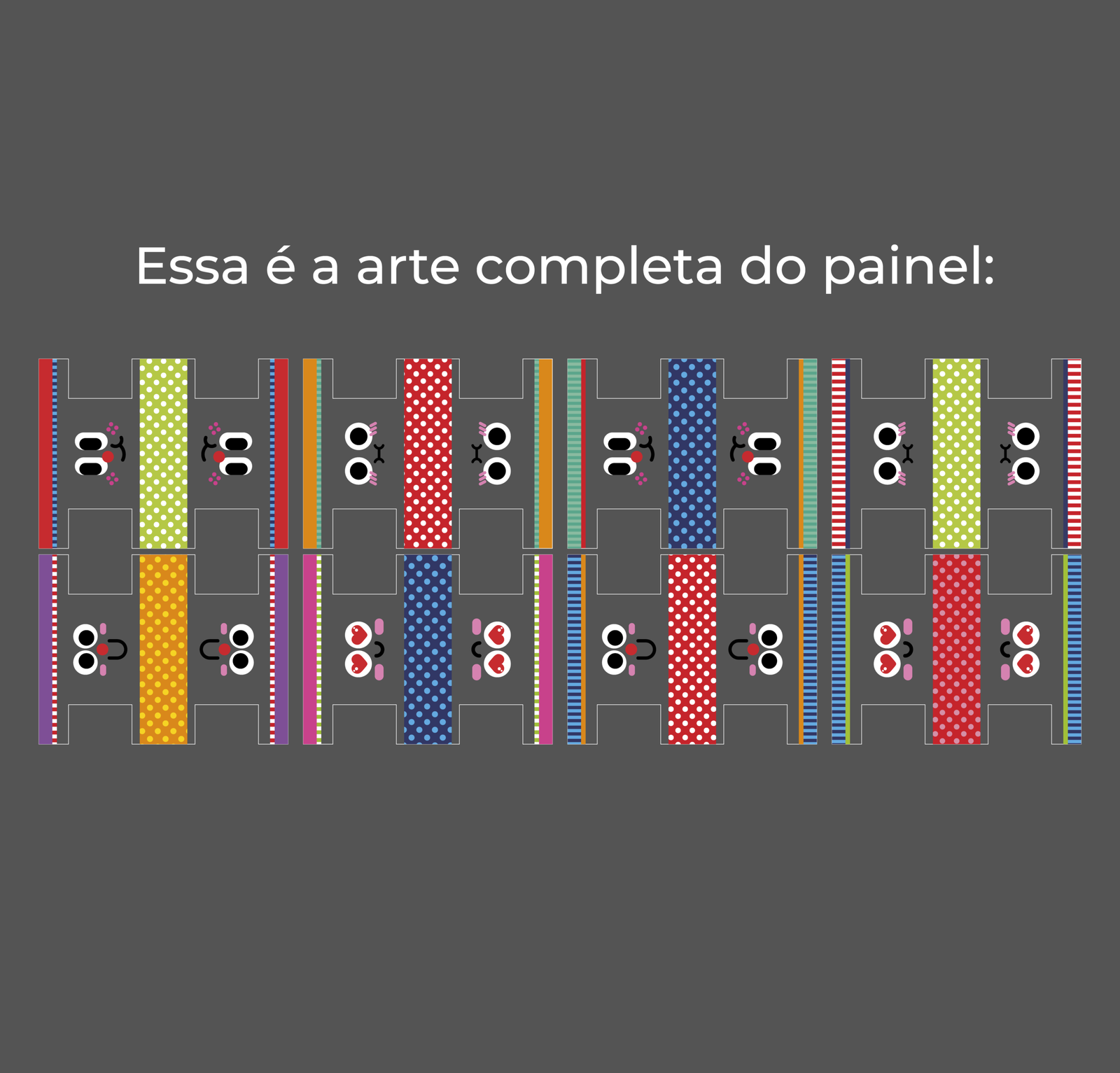 Plástico Estampado - Painel Necessaire CARINHAS DIVERTIDAS - Imagem 4
