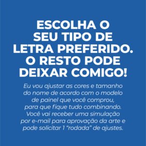 Personalização com nome em painel estampado - Imagem 3