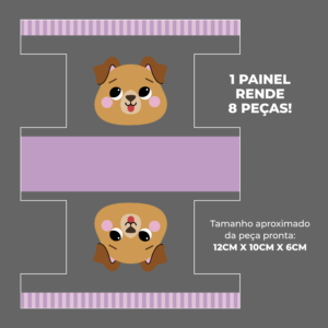 Plástico Estampado - Painel Necessaire MINI Cachorrinhos - Imagem 7