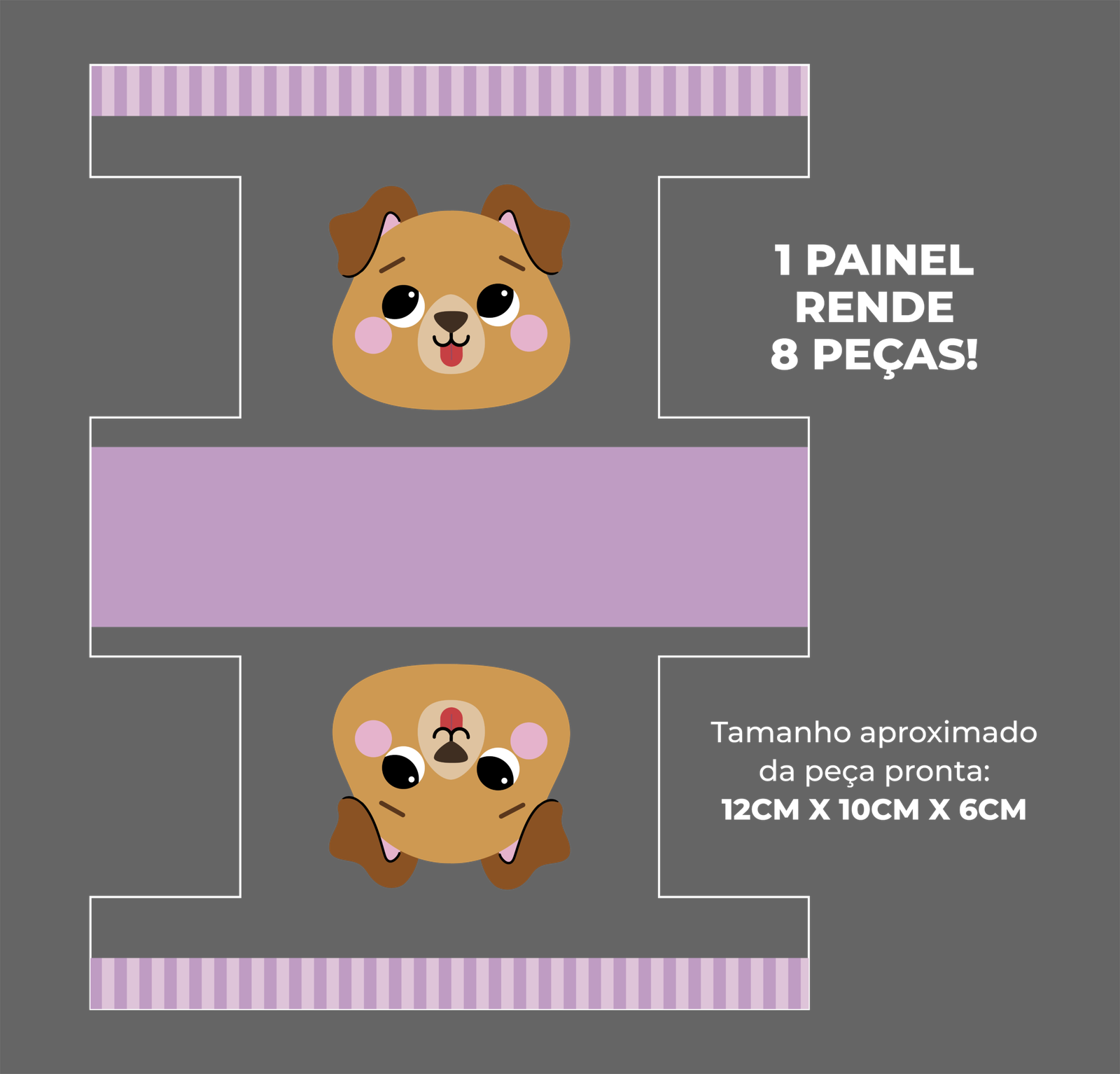 Plástico Estampado - Painel Necessaire MINI Cachorrinhos - Imagem 7