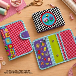 Pasta Organizadora tamanho A5 - PAINEL ESTAMPADO - COLORÊ