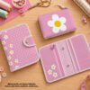 Pasta Organizadora tamanho A5 - PAINEL ESTAMPADO - FLOR BRANCA