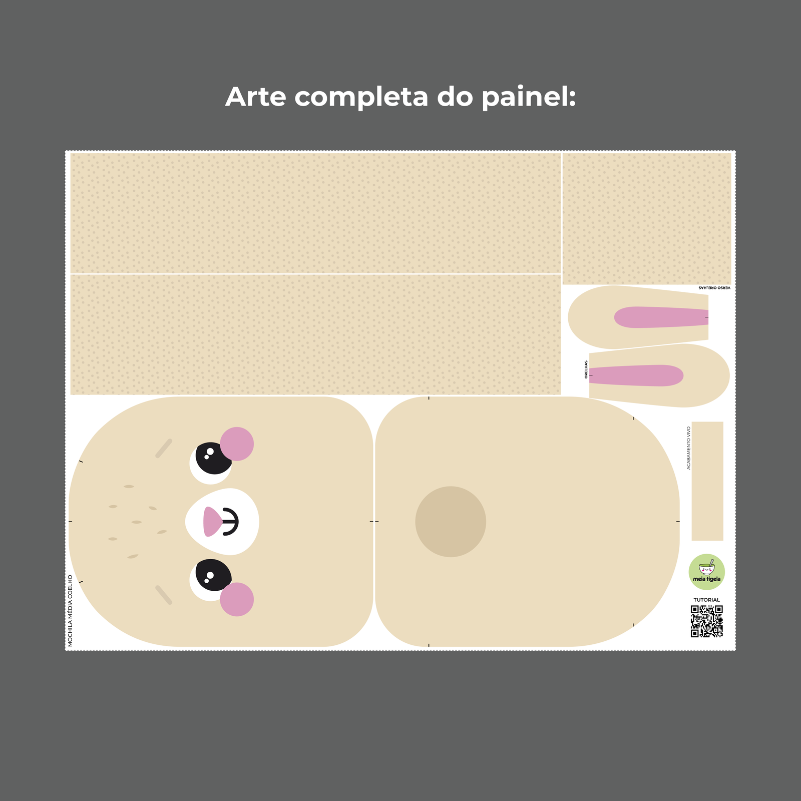 Mochila média Coleção Bichinhos - PAINEL ESTAMPADO - Imagem 10