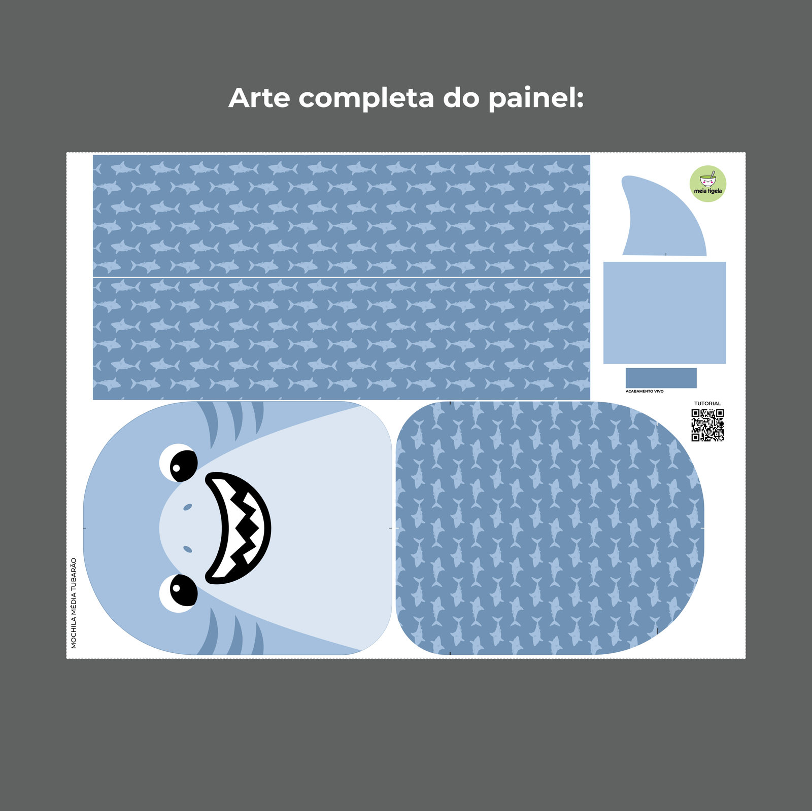 Mochila média Coleção Bichinhos - PAINEL ESTAMPADO - Imagem 13