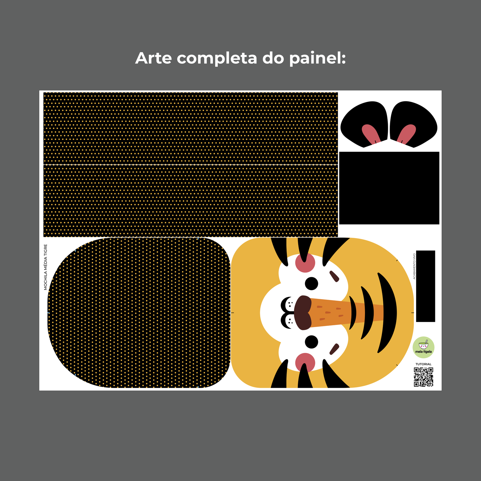 Mochila média Coleção Bichinhos - PAINEL ESTAMPADO - Imagem 14