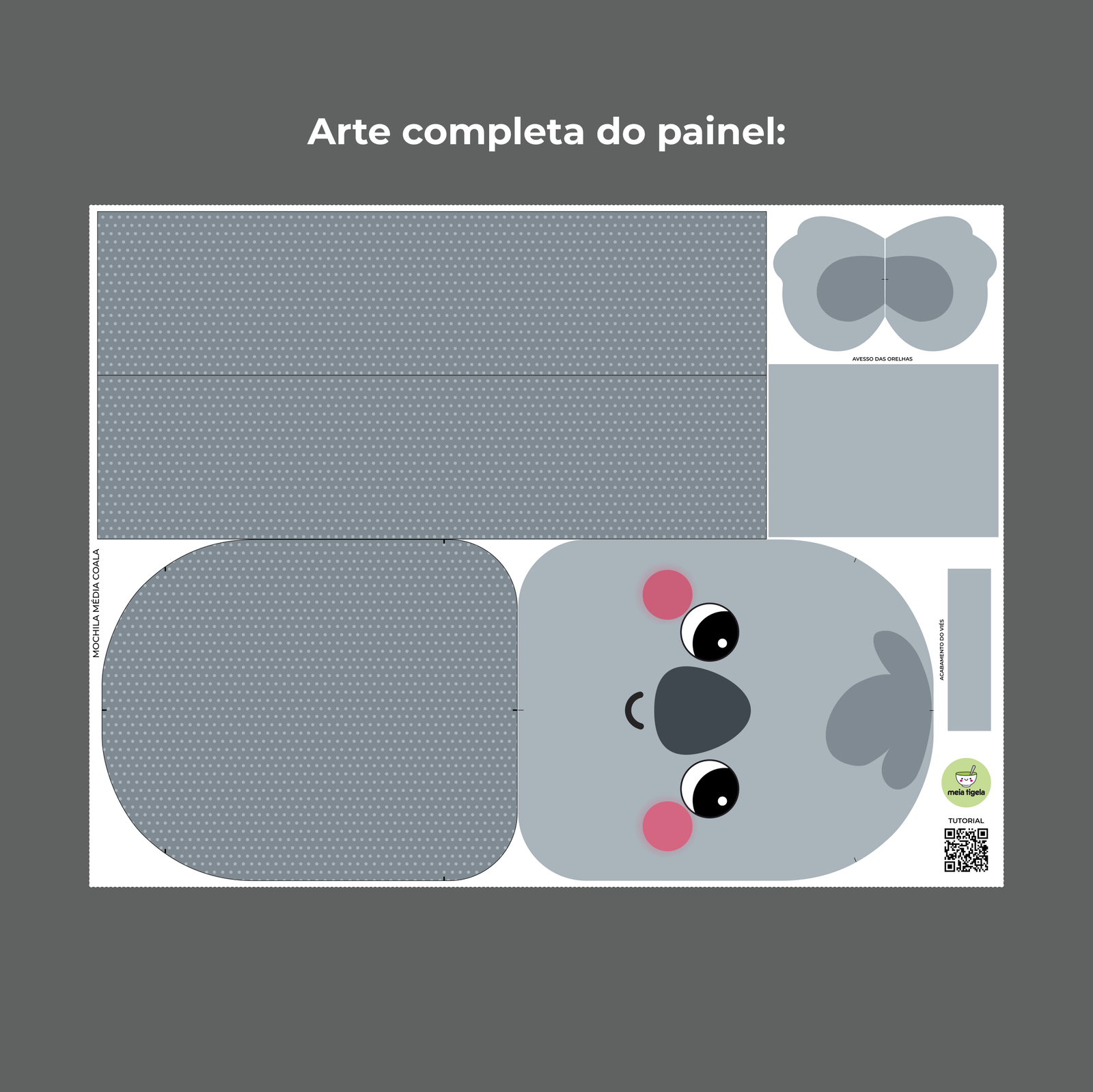 Mochila média Coleção Bichinhos - PAINEL ESTAMPADO - Imagem 18