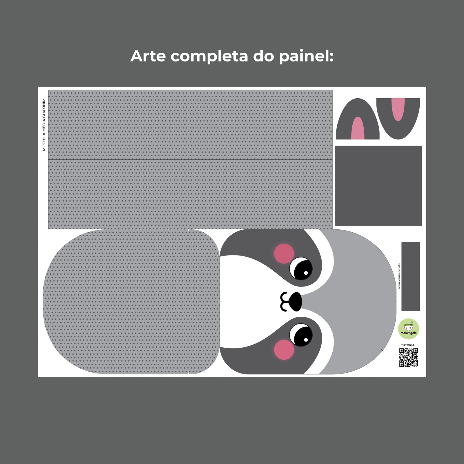 Mochila média Coleção Bichinhos - PAINEL ESTAMPADO - Imagem 22