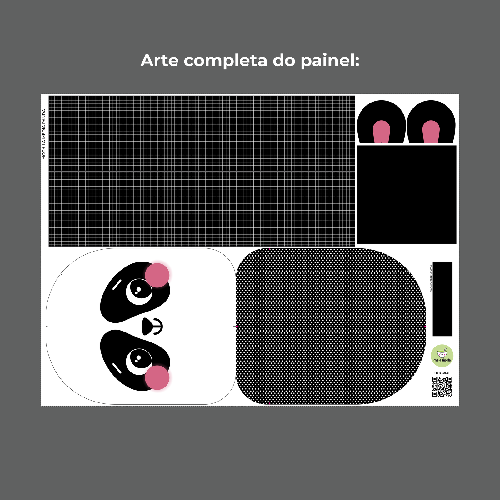 Mochila média Coleção Bichinhos - PAINEL ESTAMPADO - Imagem 23