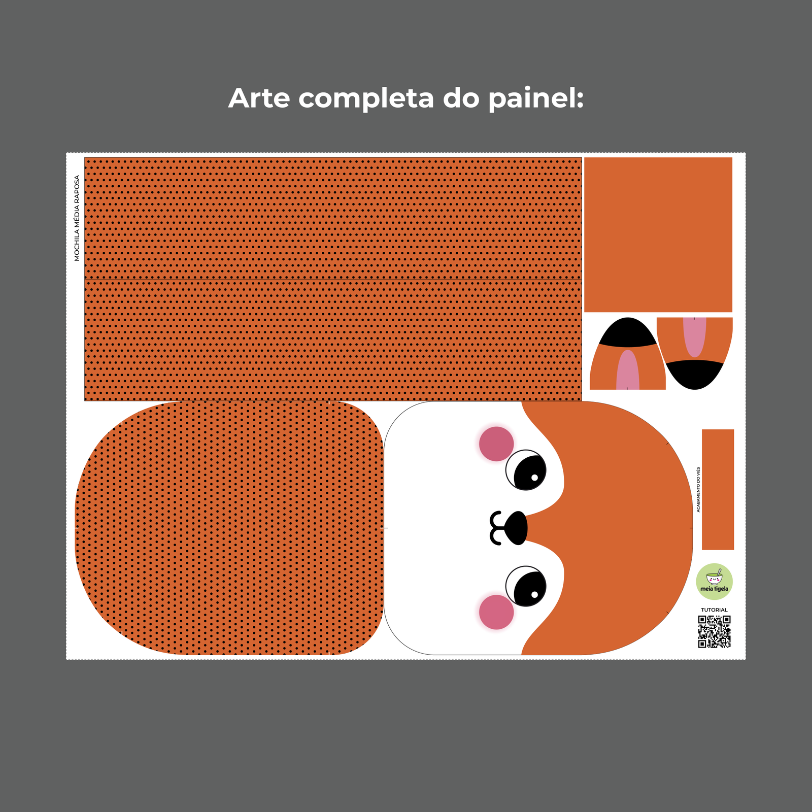Mochila média Coleção Bichinhos - PAINEL ESTAMPADO - Imagem 28