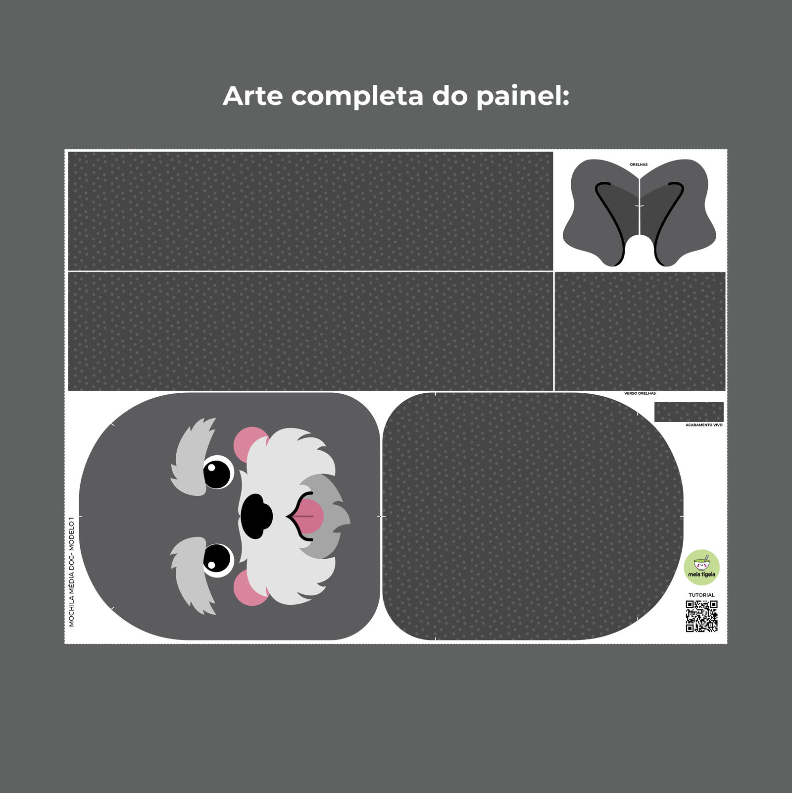 Mochila média Coleção Bichinhos - PAINEL ESTAMPADO - Imagem 30