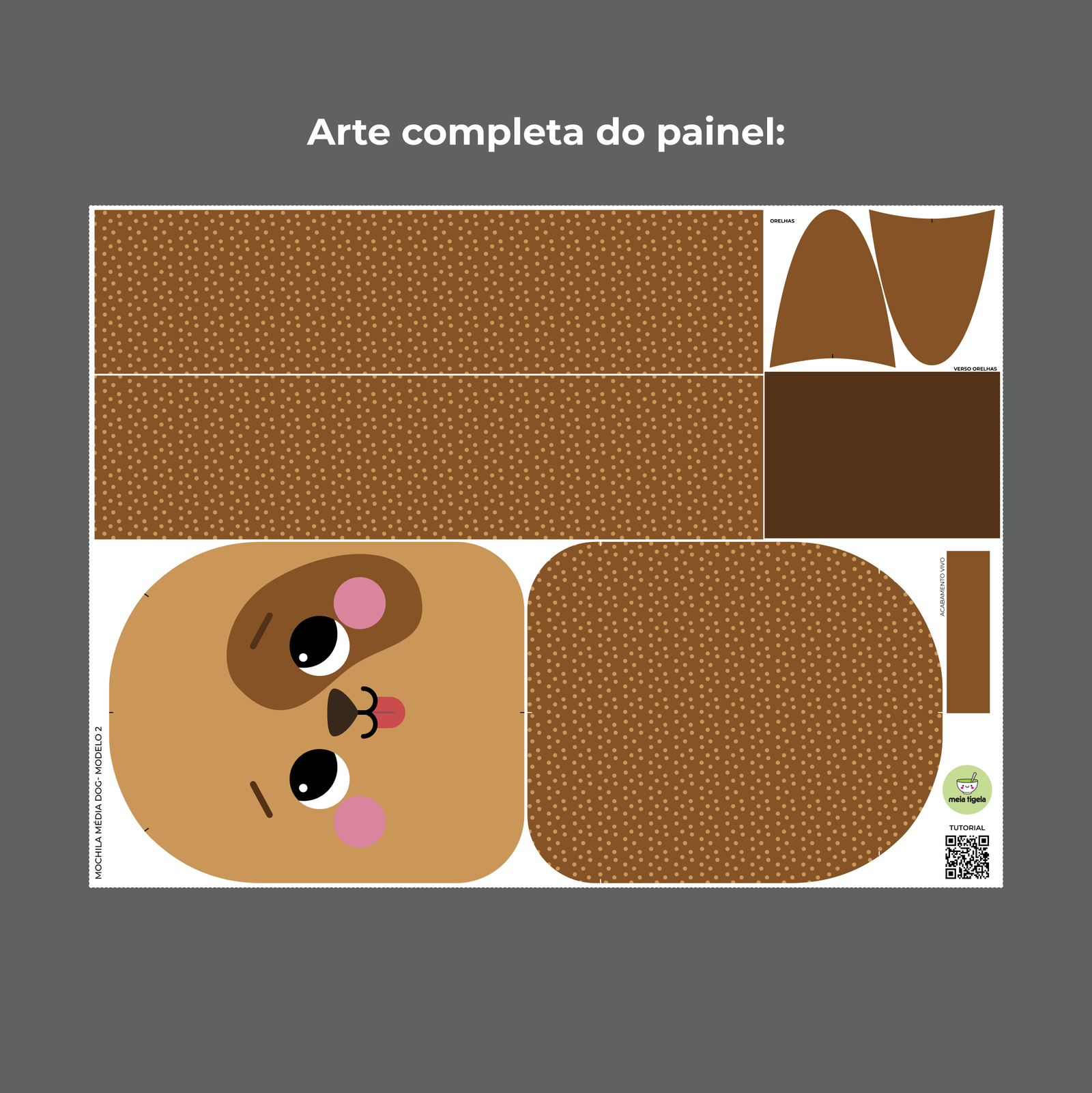 Mochila média Coleção Bichinhos - PAINEL ESTAMPADO - Imagem 31