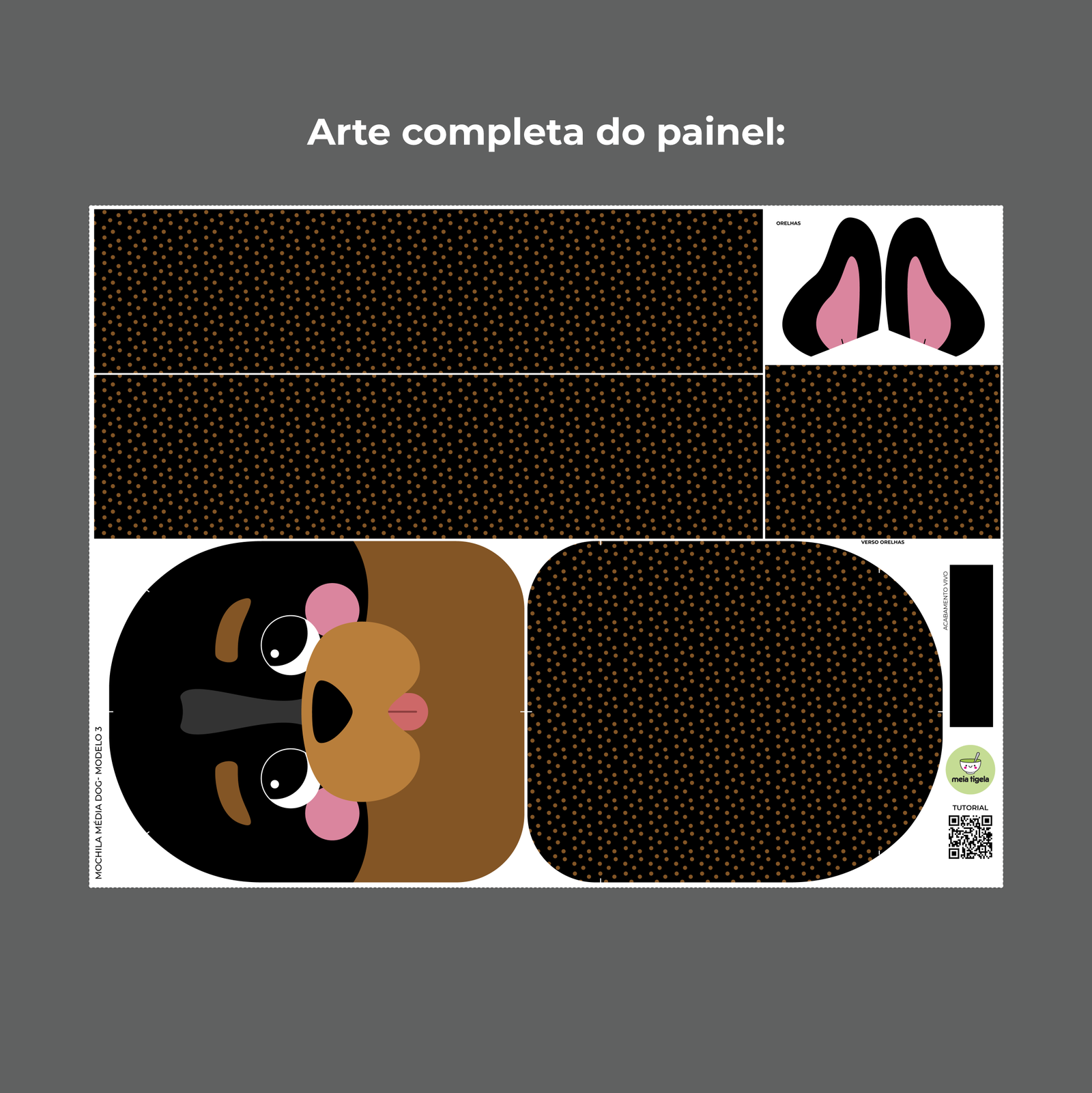 Mochila média Coleção Bichinhos - PAINEL ESTAMPADO - Imagem 32