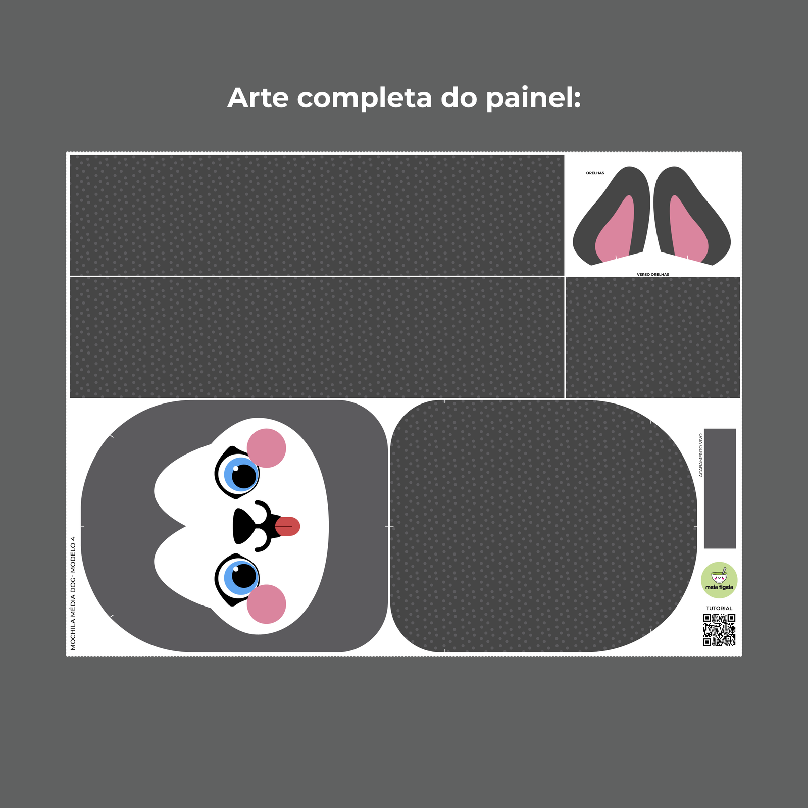 Mochila média Coleção Bichinhos - PAINEL ESTAMPADO - Imagem 33