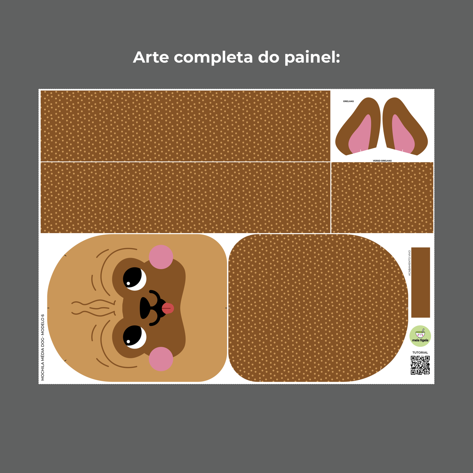 Mochila média Coleção Bichinhos - PAINEL ESTAMPADO - Imagem 34