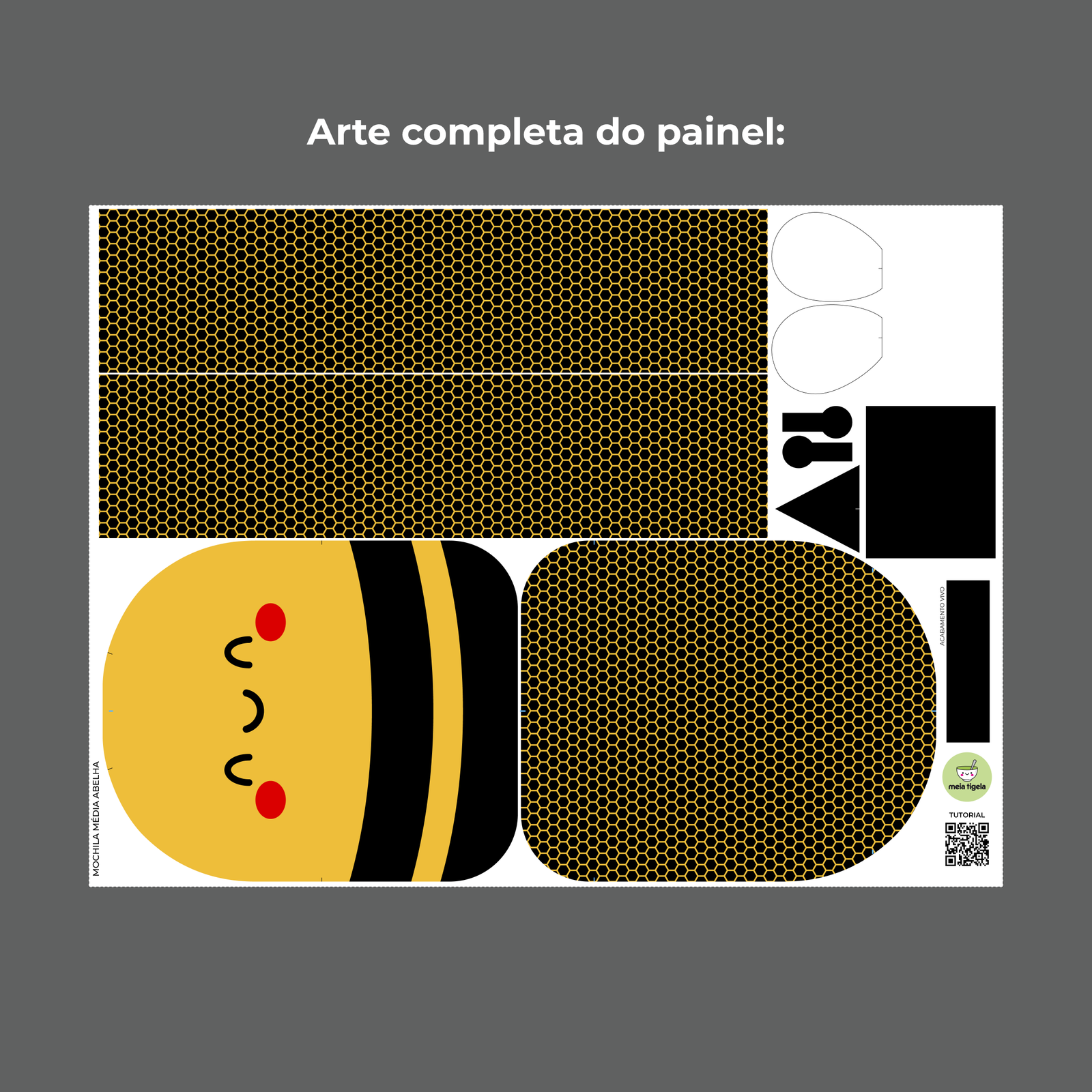 Mochila média Coleção Bichinhos - PAINEL ESTAMPADO - Imagem 35