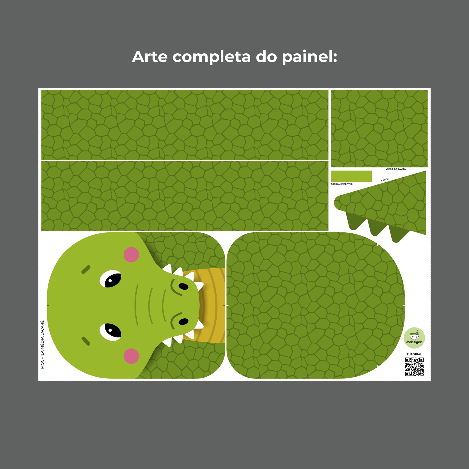 Mochila média Coleção Bichinhos - PAINEL ESTAMPADO - Imagem 38