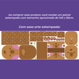Painel Passeio - estampa CAPIVARA (rende 3 peças) - Imagem 13