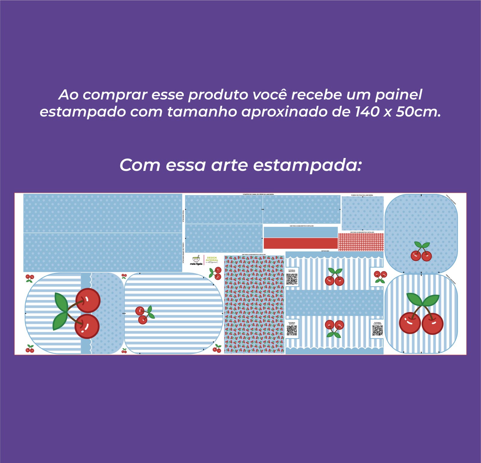 Painel Passeio - estampa CEREJA - Imagem 5