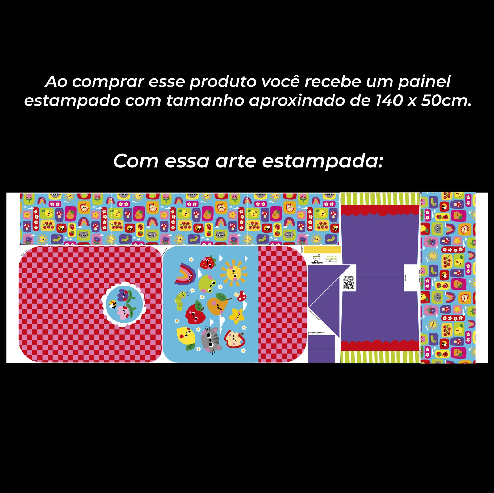 Mochila Grande - painel estampado COLORÊ - Imagem 6