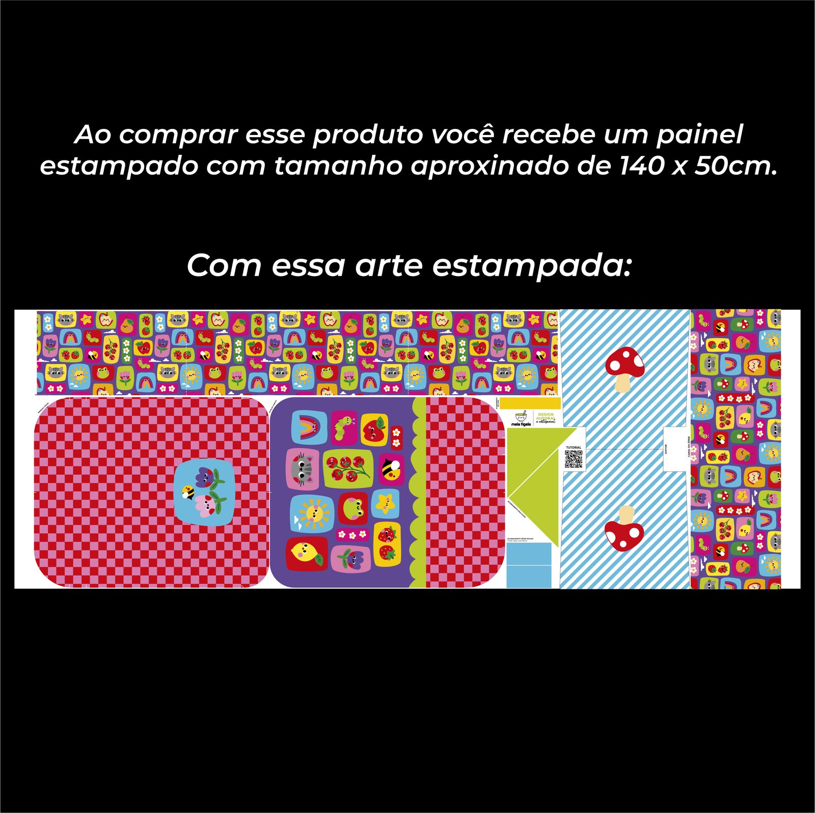 Mochila Grande - painel estampado COLORÊ - Imagem 7