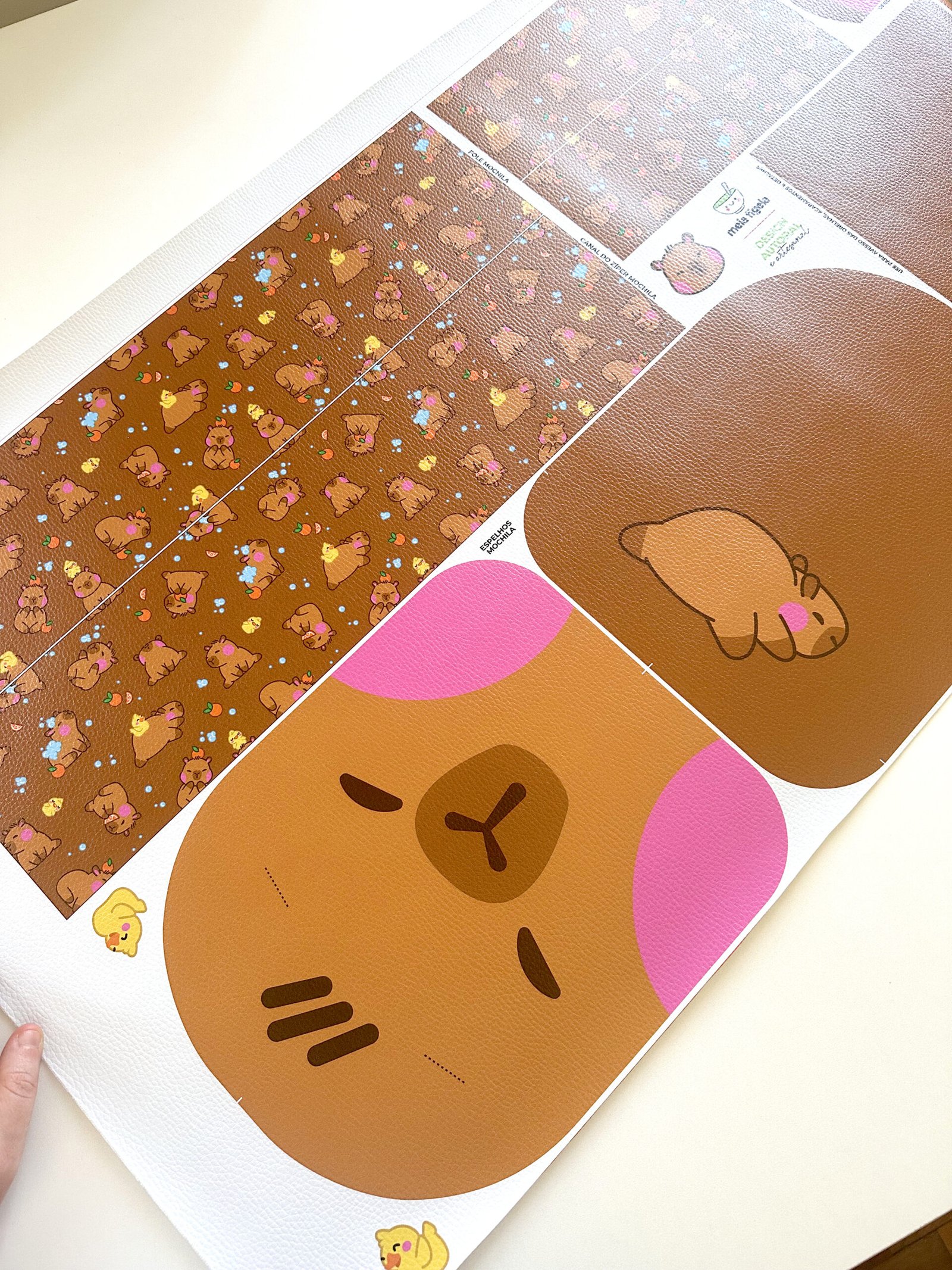 Painel Passeio - estampa CAPIVARA (rende 3 peças) - Imagem 7