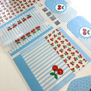 Kit Escolar Plástico - Painel estampado - CEREJA - Imagem 4