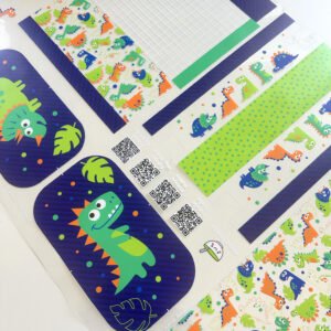 Kit Escolar Plástico - Painel estampado - DINOSSAURO