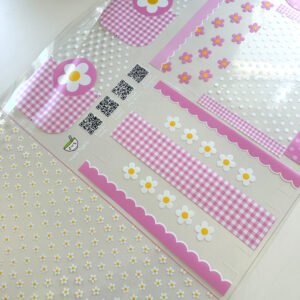 Kit Escolar Plástico - Painel estampado - FLOR BRANCA - Imagem 10