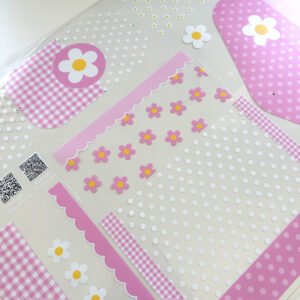 Kit Escolar Plástico - Painel estampado - FLOR BRANCA - Imagem 9