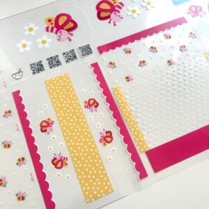 Kit Escolar Plástico - Painel estampado - BORBOLETA - Imagem 5