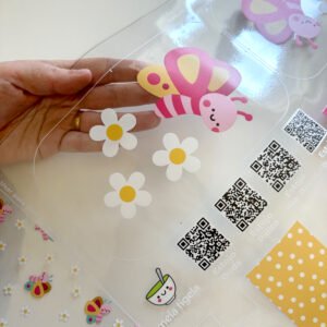 Kit Escolar Plástico - Painel estampado - BORBOLETA