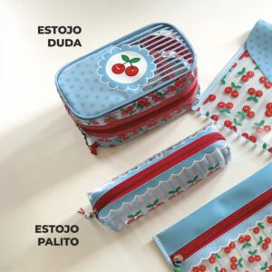 Kit Escolar Plástico - Painel estampado - CEREJA - Imagem 9