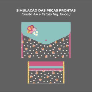 Kit Escolar Plástico - Painel estampado - BORBOLETA - Imagem 6