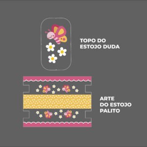Kit Escolar Plástico - Painel estampado - BORBOLETA - Imagem 7
