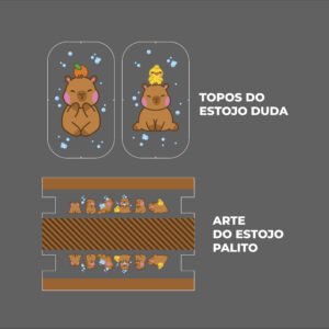 Kit Escolar Plástico - Painel estampado - Capivara - Imagem 7