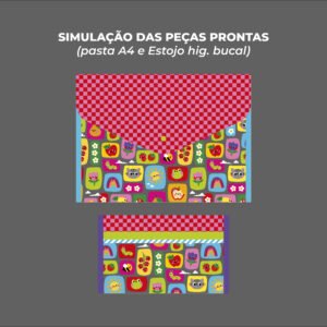 Kit Escolar Plástico - Painel estampado - COLORÊ - Imagem 3