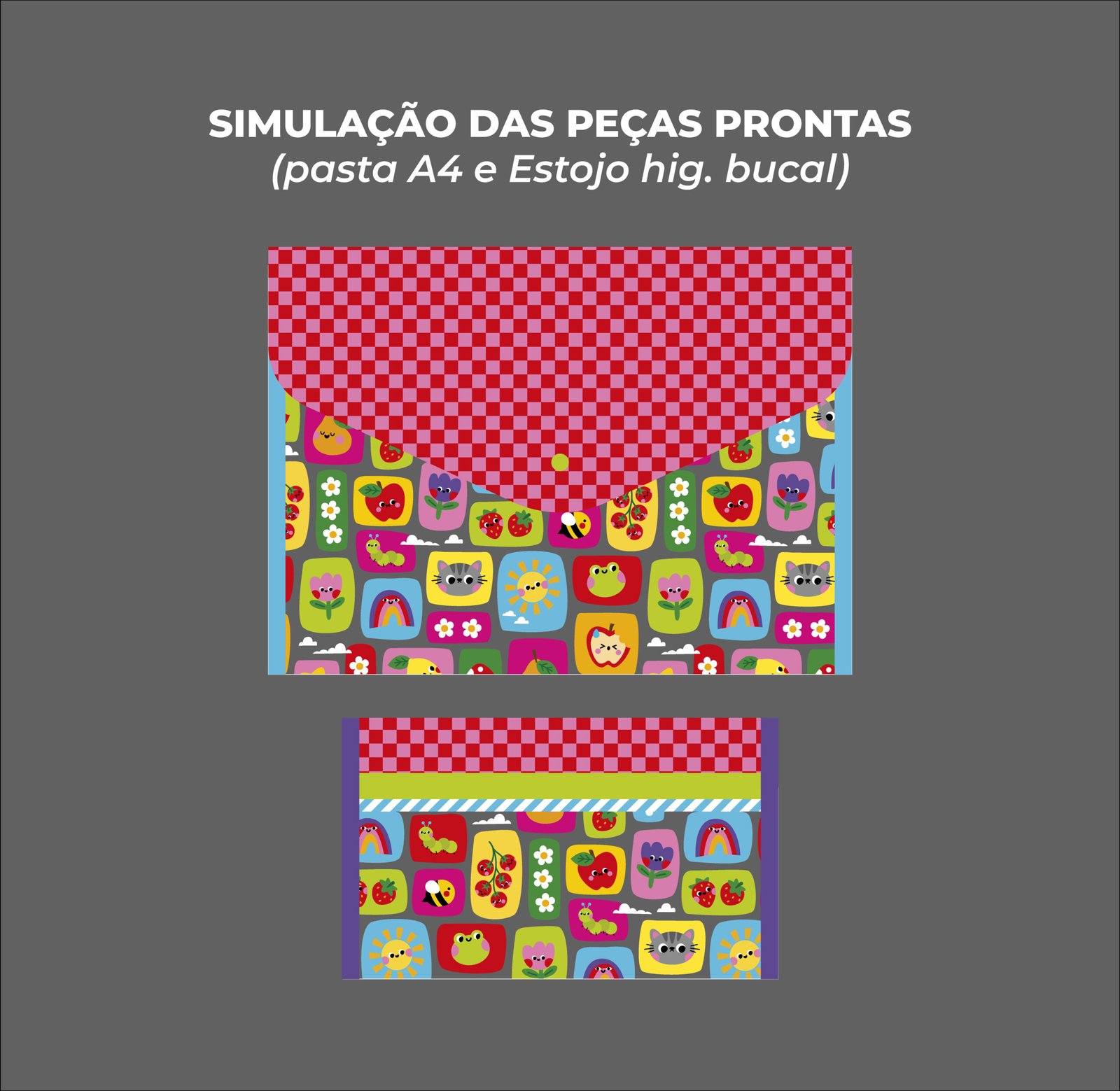 Kit Escolar Plástico - Painel estampado - COLORÊ - Imagem 3
