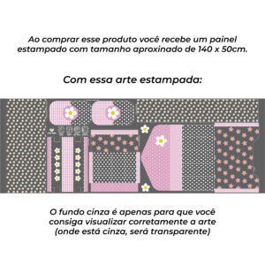 Kit Escolar Plástico - Painel estampado - FLOR BRANCA - Imagem 5