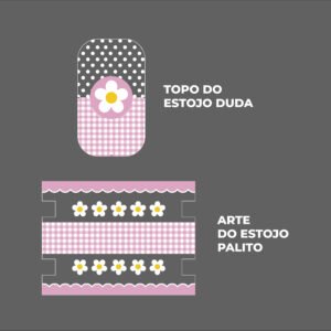 Kit Escolar Plástico - Painel estampado - FLOR BRANCA - Imagem 8