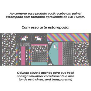 Kit Escolar Plástico - Painel estampado - UNICÓRNIO - Imagem 5