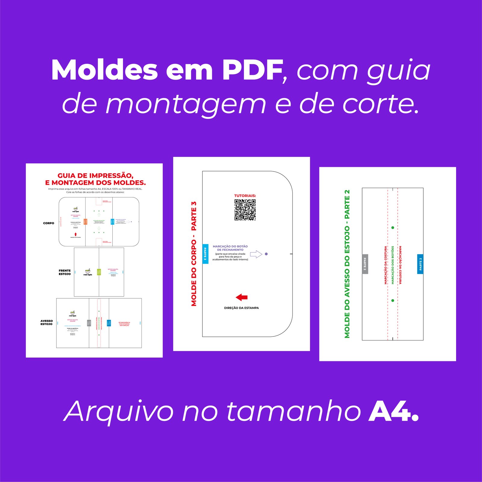 Maleta Ângela - Moldes em PDF em 3 tamanhos - Imagem 8