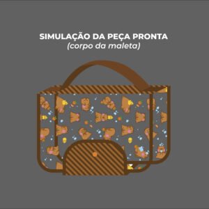 Alternative view of Maleta Ângela - Painel estampado - CAPIVARA