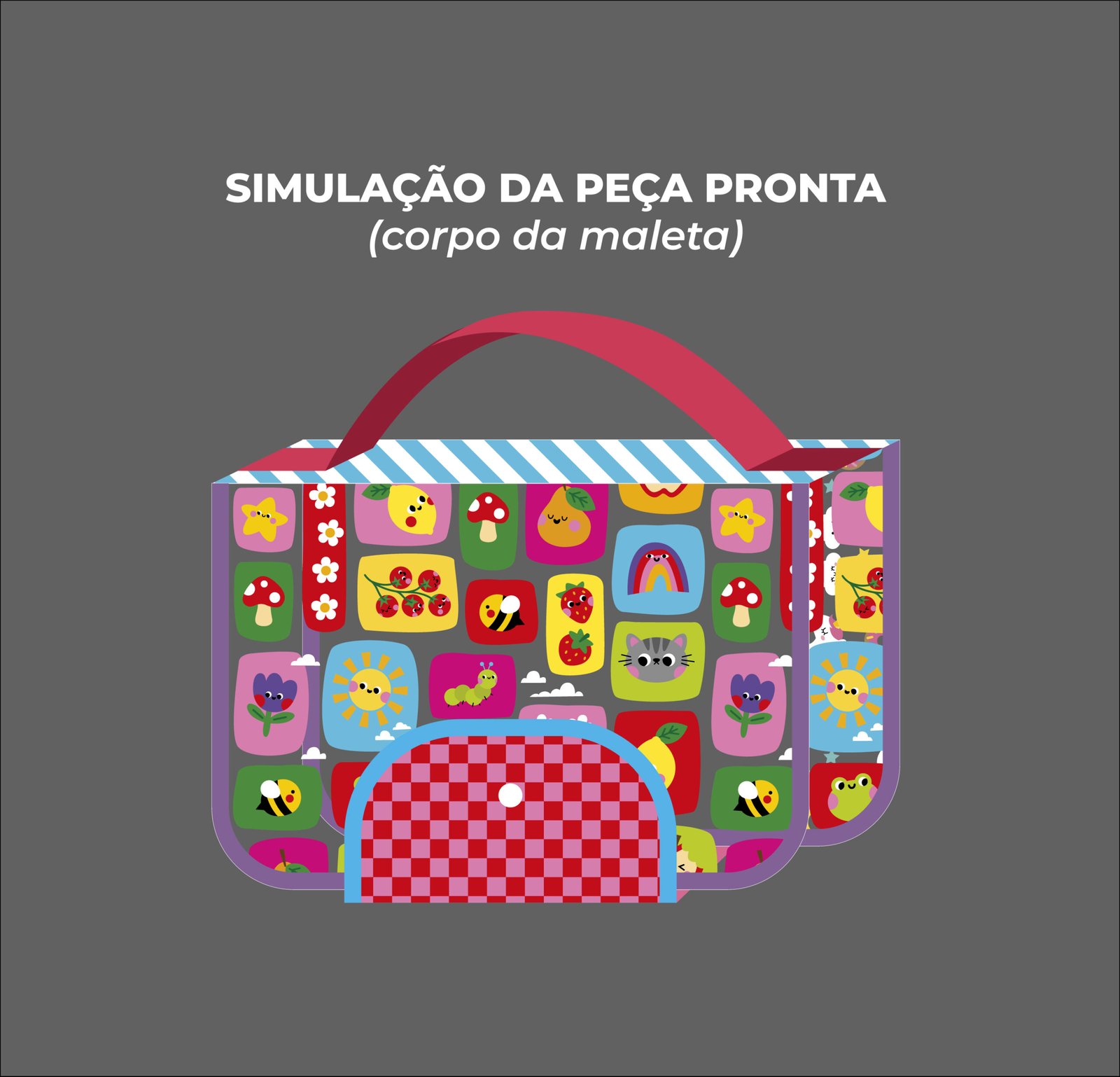 Maleta Ângela - Painel estampado - COLORÊ - Imagem 4